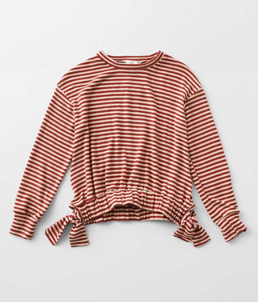 Girls - BKE Striped Tie Top front view