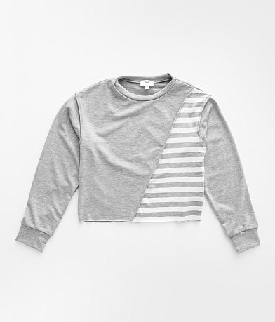 BKE Girls - Striped Knit Top front view