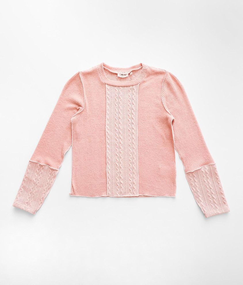 Girls - Willow &#38; Root Cable Knit Pullover front view