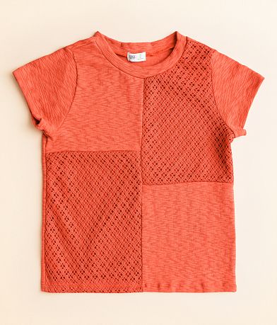 BKE Girls - Pieced Crochet Top front view