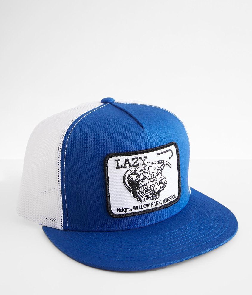 Lazy J Ranch Wear Willow Park Trucker Hat - Men's Hats in Blue White ...