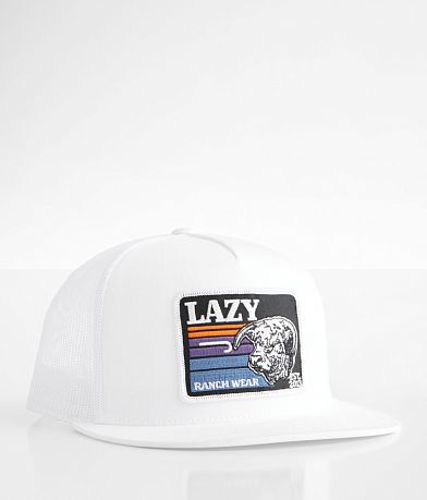 Lazy J Ranch Wear Black Sunset Trucker Hat front view