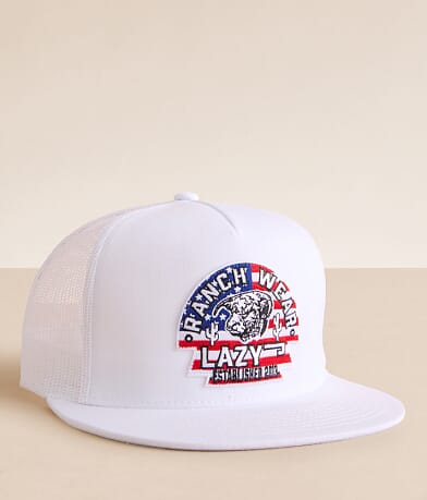 Lazy J Ranch Wear USA Trucker Hat front view