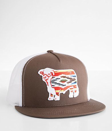 Lazy J Ranch Wear Serape Hereford Trucker Hat front view
