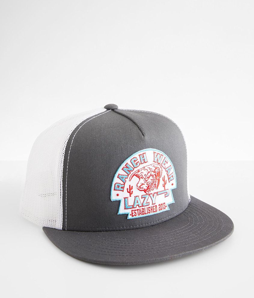 White Trucker Wear J Buckle Lazy | Hat Men\'s Arrowhead Grey Hats Ranch - in