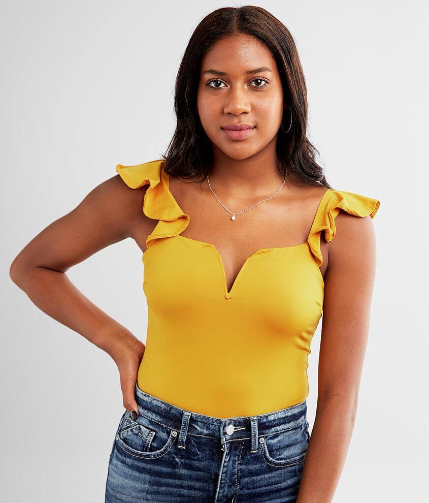 Mustard bodysuit sales