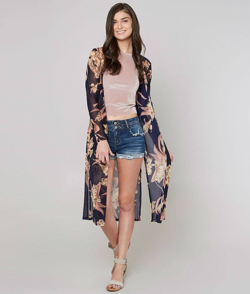 Daytrip Floral Duster Cardigan front view