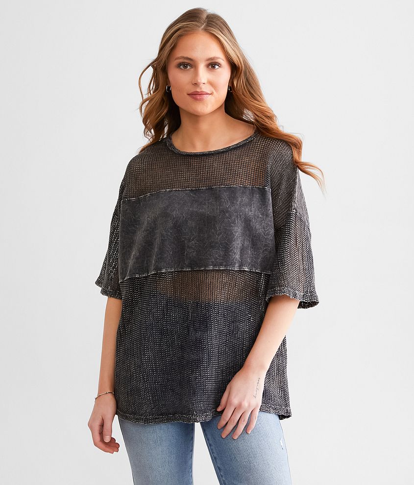 Fishnet Oversized T-Shirt