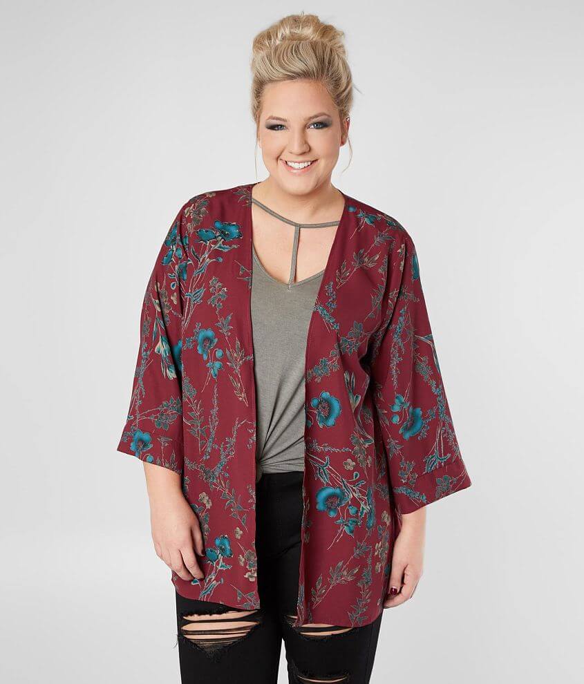 Image of Daytrip Floral Print Kimono - Plus Size Only