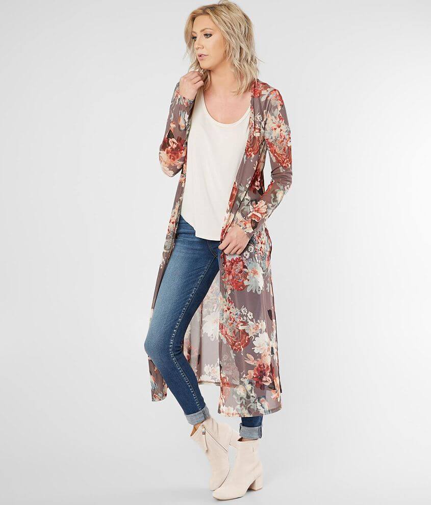 Floral shop maxi cardigan