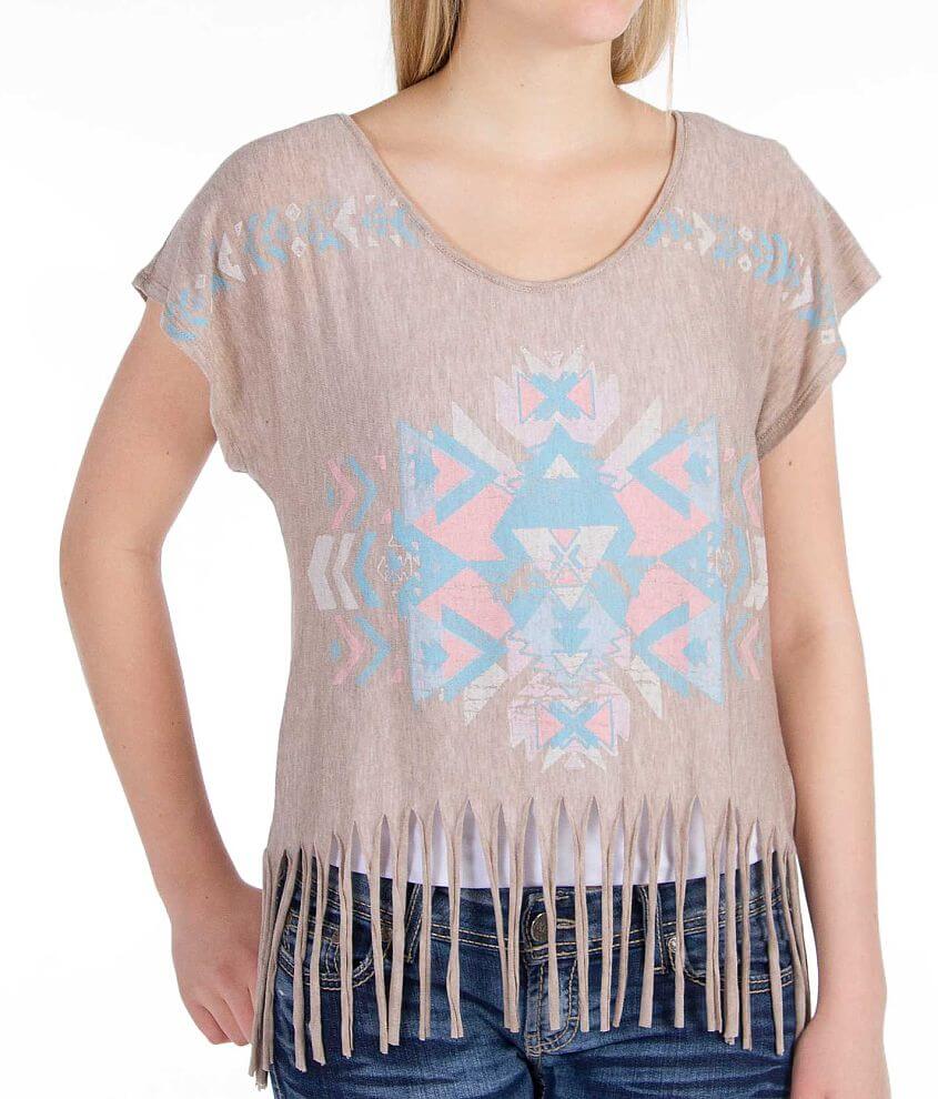 Living Doll Southwestern Print Top front view