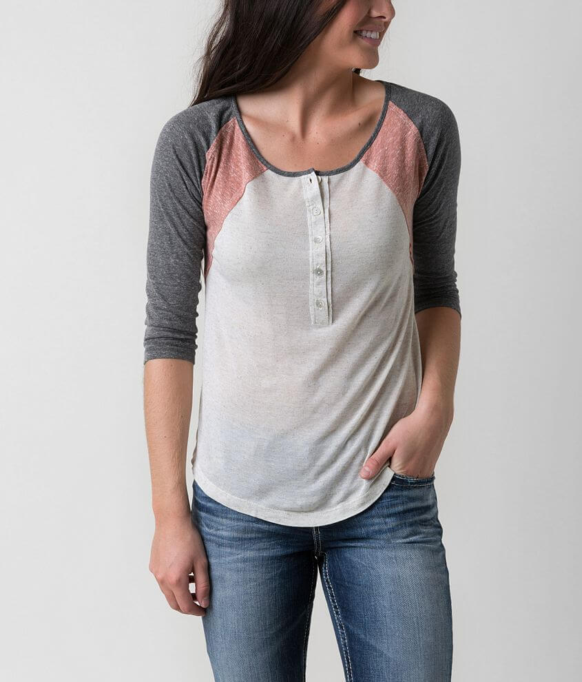 raw edge henley tee madewell