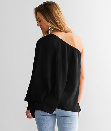 Gilli Flowy One Shoulder Top BACK
