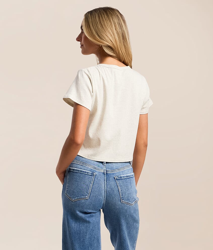 USA Lace Cropped T-Shirt