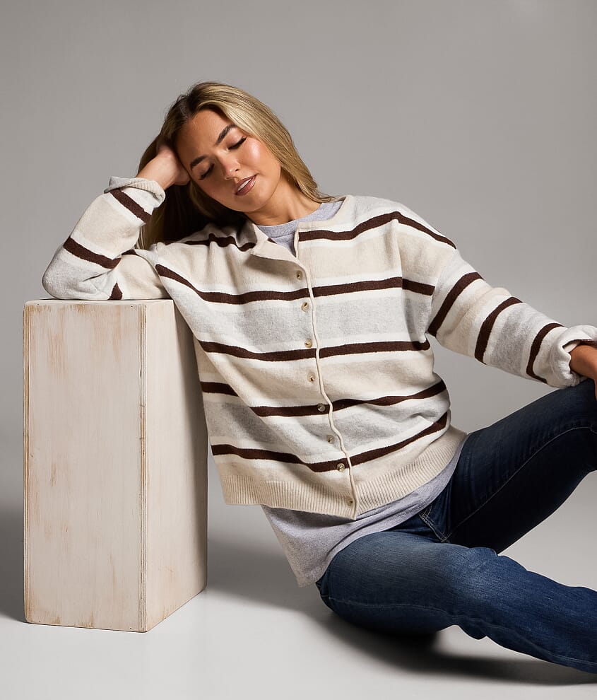 Striped Cardigan Sweater
