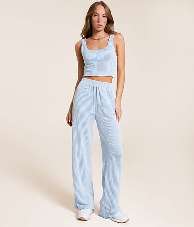 Willow & Root Rib Knit Wide Leg Pant front view