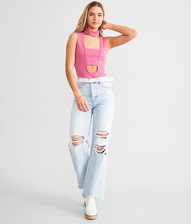 LE LIS Cut-Out Tank Bodysuit misc detail 2 view