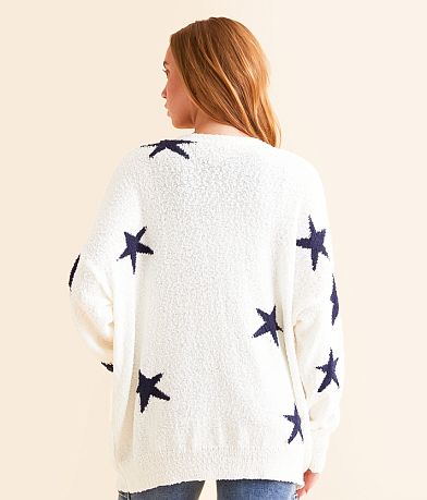 DH Apparel Star Cardigan Sweater BACK