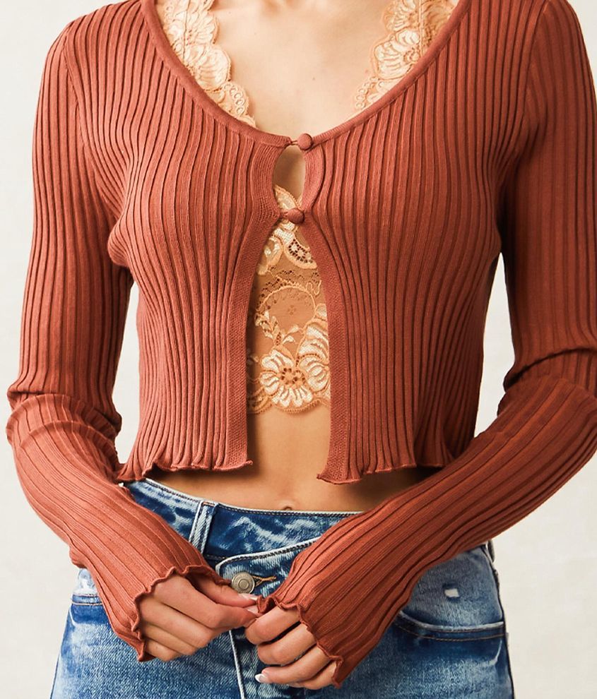 Ribbed Cardigan Sweater