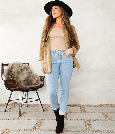 LE LIS Back Lace-Up Fitted Sweater MISC_DETAIL_2
