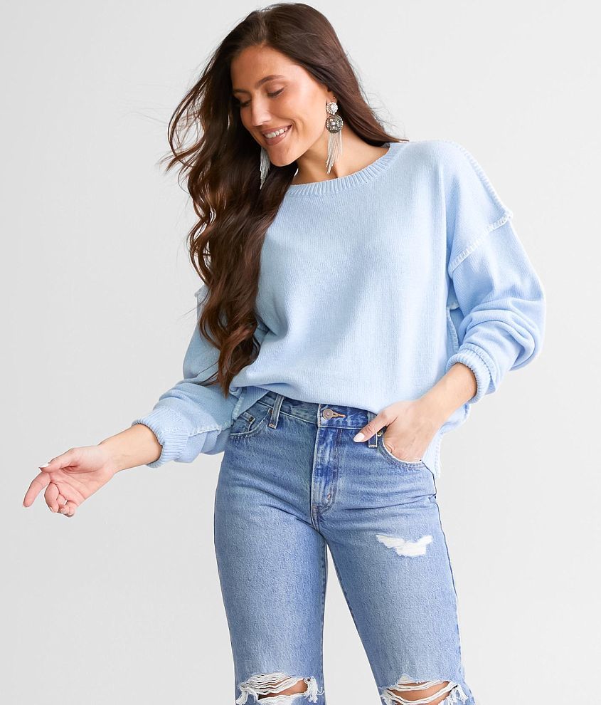 Light blue clearance sweater outfit women's