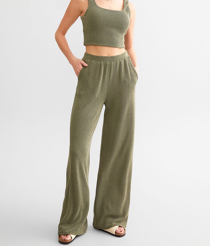 Willow & Root Rib Knit Flare Pant