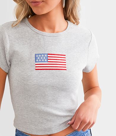 LE LIS American Flag Cropped T-Shirt MISC_DETAIL_1
