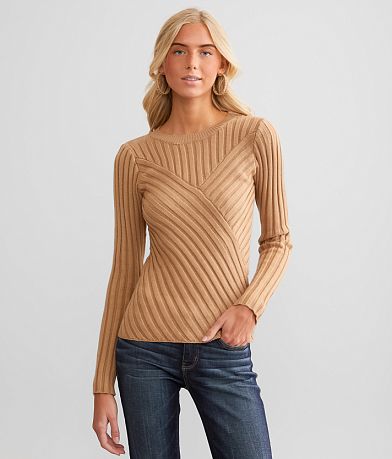 red by BKE Pointelle Pullover Sweater - Women's Sweaters in Dusty