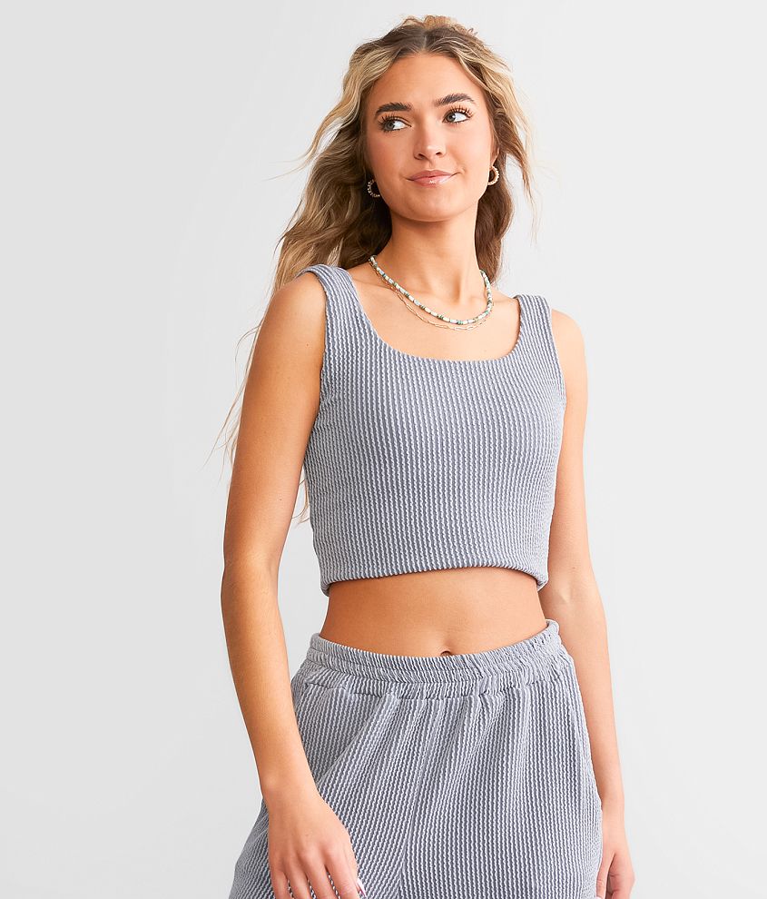 Willow & Root Rib Knit Cropped Tank Top