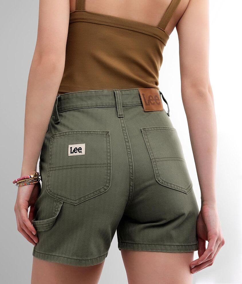 Lee® High Rise Vintage Modern Dungaree Short - Women's Shorts in Vintage  Olive