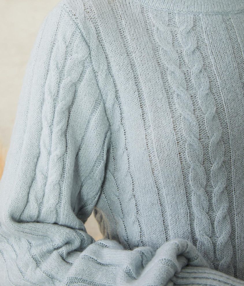 Open Back Surplice Sweater