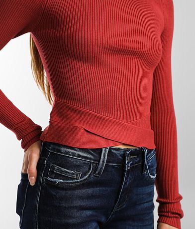 red by BKE Fitted Cut-Out Hem Sweater MISC_DETAIL_1