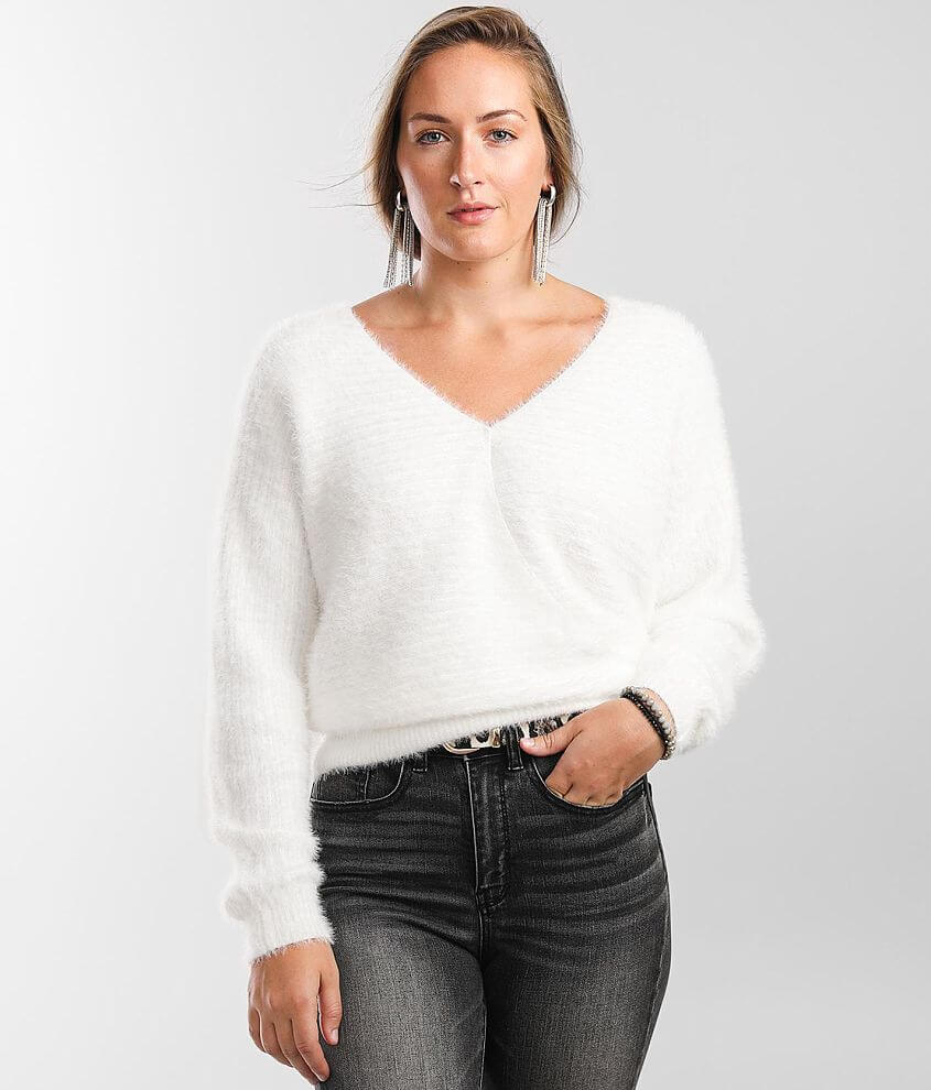 White eyelash clearance jumper