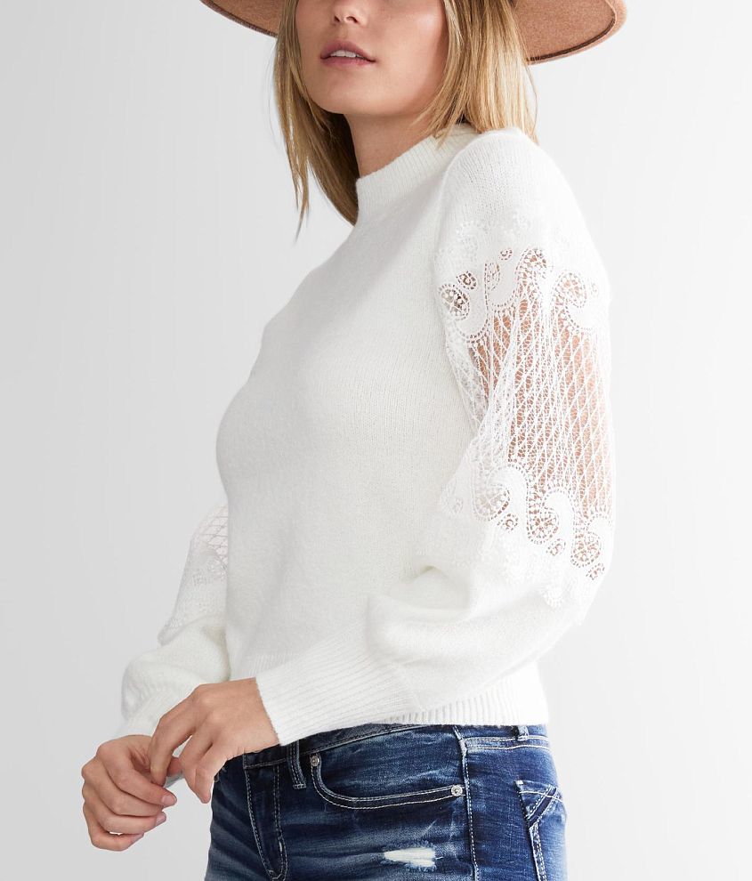 Lace Inset Sweater
