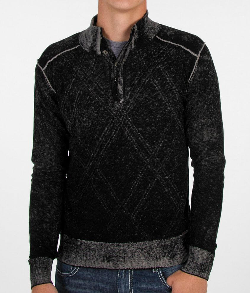 Buckle Black Walk Henley Sweater front view