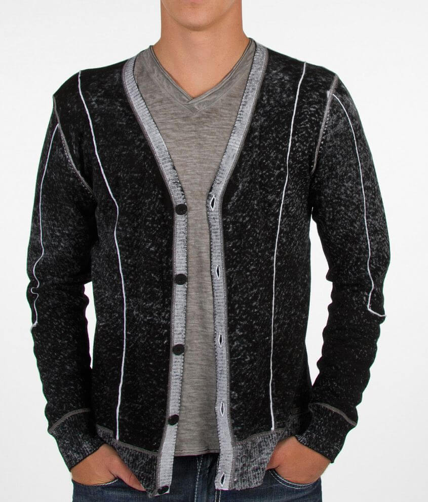 Buckle Black Movin Out Cardigan Sweater front view