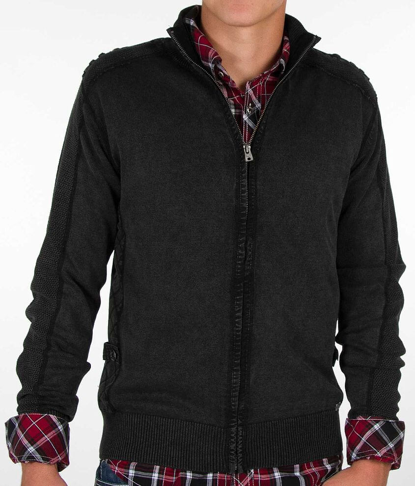 Buckle Black Enough Cardigan Sweater front view