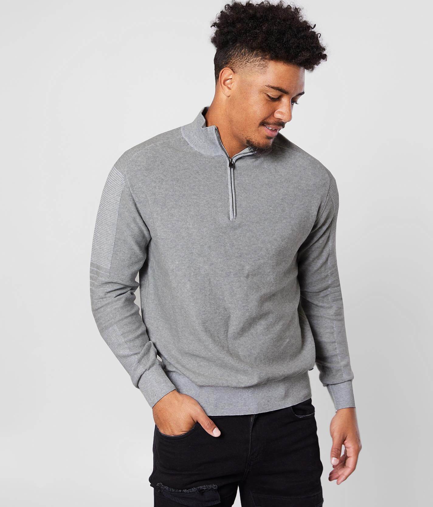 light grey quarter zip