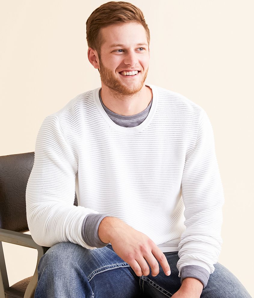 BKE Ribbed Knit Sweater front view