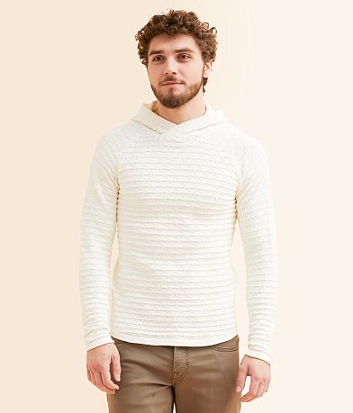 BKE Open Weave Hooded Sweater front view