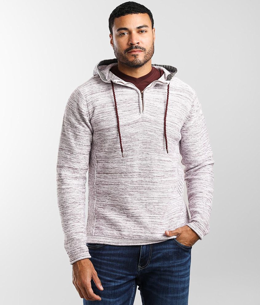 Outpost Makers Quarter Zip Hooded Sweater - Men's Sweaters in White ...