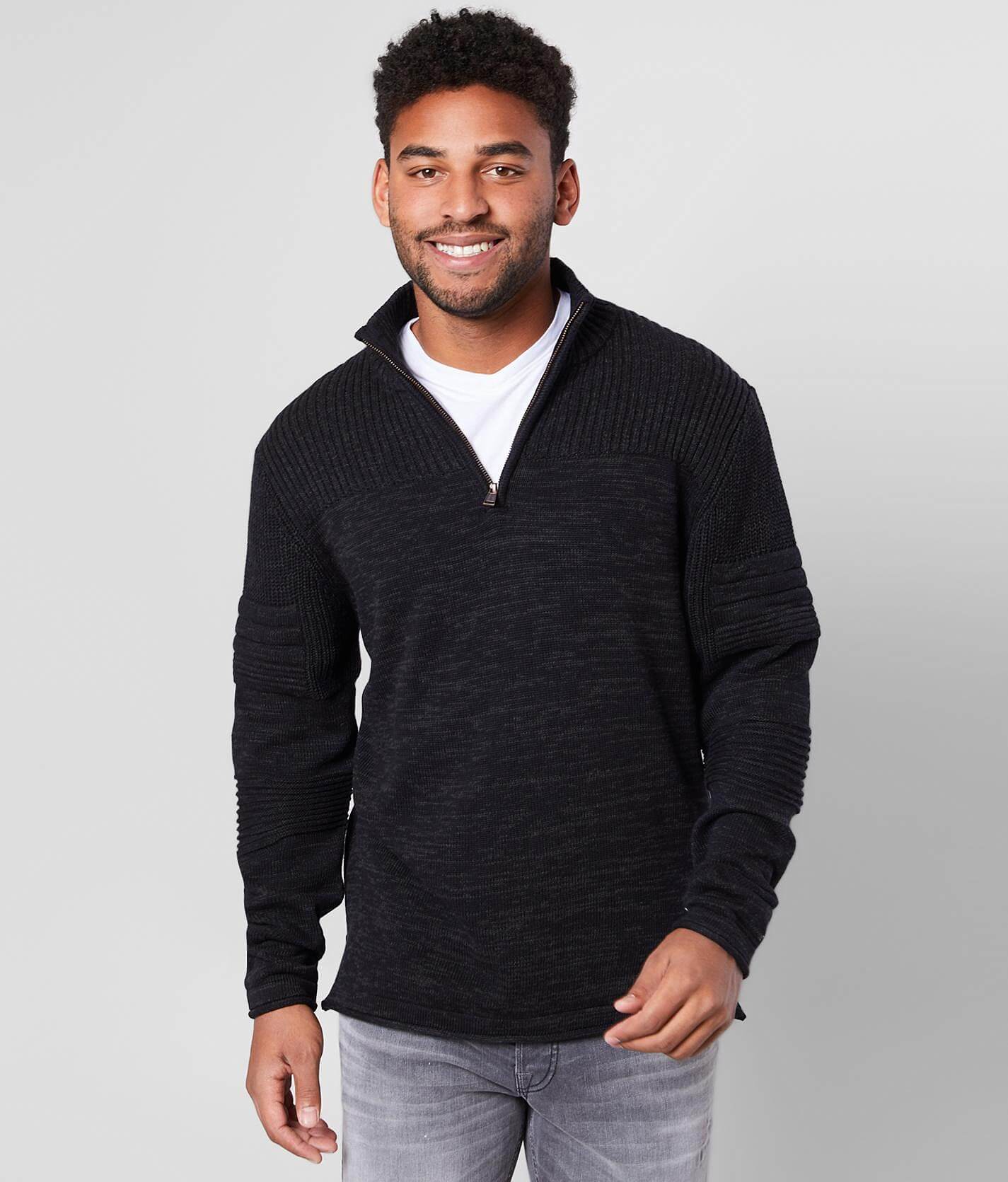 mock neck sweater with zipper