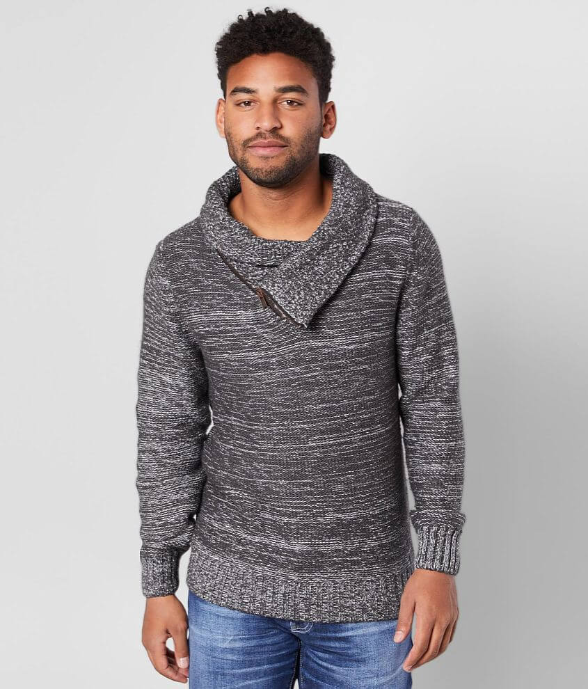 Outpost Makers Asymmetrical Quarter Zip Sweater front view