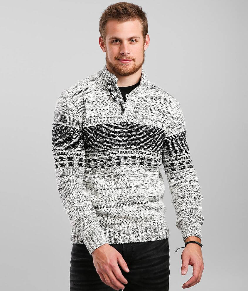 Outpost Makers Toggle Henley Mock Neck Sweater front view