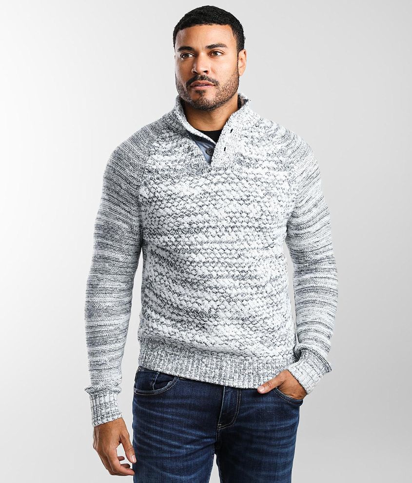 Outpost Makers Basket Weave Henley Sweater Mens Sweaters In Navy