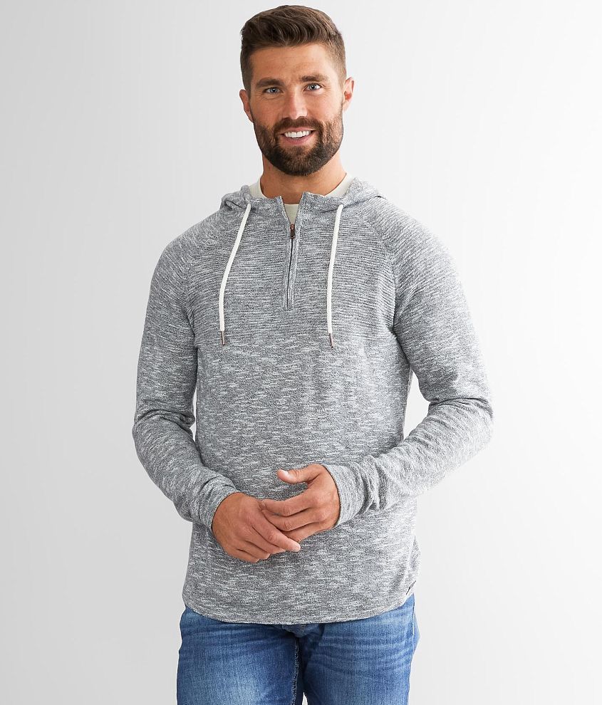 Outpost Makers Quarter Zip Hooded Sweater - Men's Sweaters in Black ...