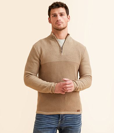 Outpost Makers Chevron Quarter Zip Sweater front view