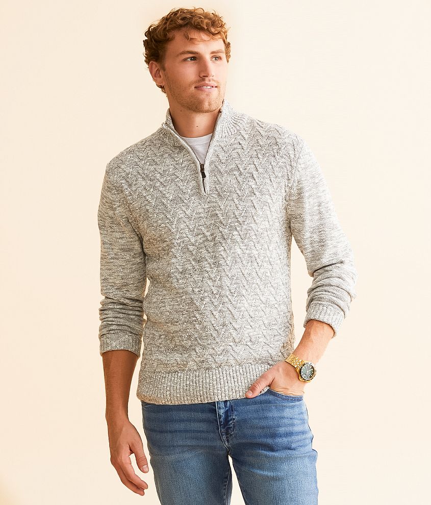 Outpost Makers Textured Quarter Zip Sweater front view