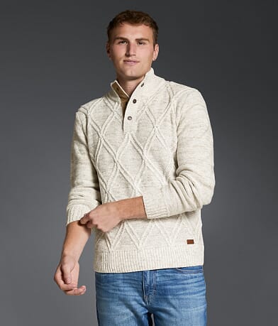 Outpost Makers Marled Cable Knit Sweater front view