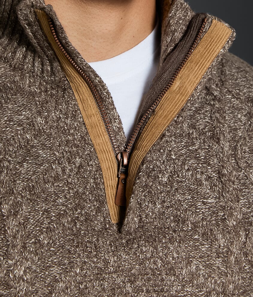 Cable Knit Quarter Zip Sweater